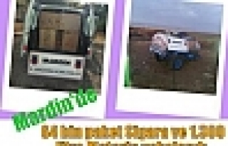 Mardin'de 64 bin paket Sigara ve 1.300 litre Motorin...