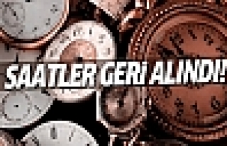 Saatler 1 saat geri alındı!