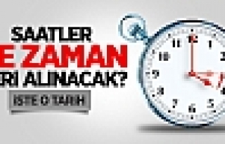 Saatler Ne Zaman Geri Alınacak?