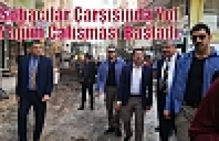 Sobacılar Çarşısında Yol Yapım Çalışması...