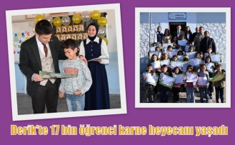 Derik'te 17 bin öğrenci karne heyecanı yaşadı