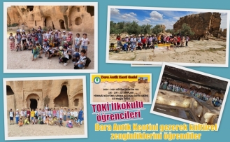 TOKİ İlkokulu öğrencileri Dara Antik Kentini gezerek kültürel zenginliklerini öğrendiler