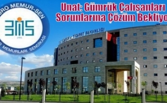 Unat: Gümrük Çalışanları Sorunlarına Çözüm Bekliyor