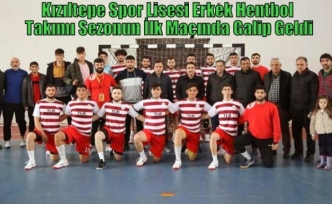 Kızıltepe Spor Lisesi Erkek Hentbol Takımı Sezonun İlk Maçında Galip Geldi