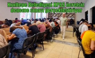 Kızıltepe Belediyesi KPSS ücretsiz deneme sınavı gerçekleştiriyor