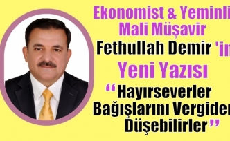 Hayırseverler Bağışlarını Vergiden Düşebilirler.