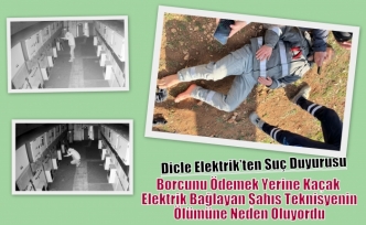 Dicle Elektrik’ten Suç Duyurusu: Borcunu Ödemek Yerine Kaçak Elektrik Bağlayan Şahıs Teknisyenin Ölümüne Neden Oluyordu