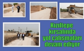 Kızıltepe kırsalında yol çalışmaları devam ediyor
