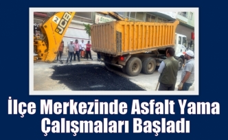 İlçe Merkezinde Asfalt Yama Çalışmaları Başladı