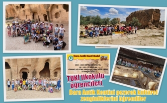 TOKİ İlkokulu öğrencileri Dara Antik Kentini gezerek kültürel zenginliklerini öğrendiler
