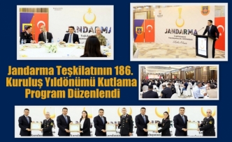 Jandarma Teşkilatının 186. Kuruluş Yıldönümü Kutlama Program Düzenlendi