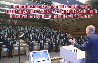 Cumhurbaşkanı Erdoğan,“Ülkemizin artan enerji ihtiyacını ve küresel ekonomik görünümü dikkate alarak çalışmalarımızı yürütüyoruz”