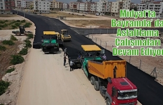 Midyat'ta Bayramda’ da Asfaltlama Çalışmaları Devam Ediyor