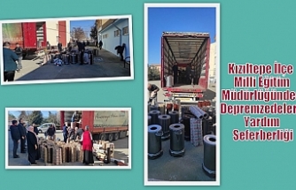 Kızıltepe İlçe  Milli Eğitim Müdürlüğü’nden depremzedelere yardım seferberliği
