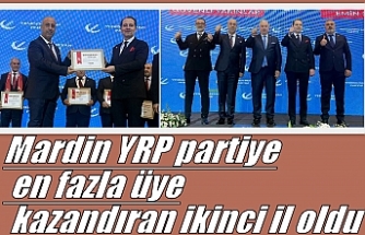 Mardin YRP partiye en fazla üye kazandıran ikinci il oldu