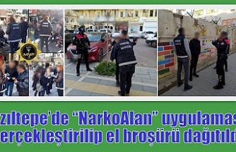 Kızıltepe’de “NarkoAlan” uygulaması gerçekleştirilip el broşürü dağıtıldı