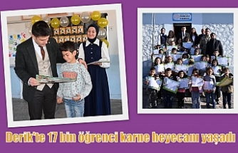 Derik'te 17 bin öğrenci karne heyecanı yaşadı