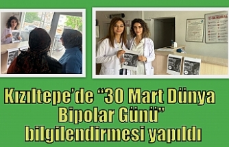Kızıltepe’de “30 Mart Dünya Bipolar Günü” bilgilendirmesi yapıldı