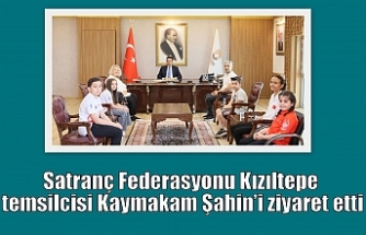 Satranç Federasyonu Kızıltepe temsilcisi Kaymakam Şahin’i ziyaret etti