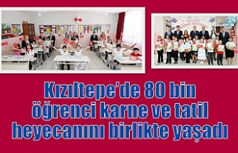 Kızıltepe’de 80 bin öğrenci karne ve tatil heyecanını birlikte yaşadı