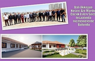 Vali Akkoyun, Kösen-Aze Mardin Çocuk Evleri Sitesi İnşaatında İncelemelerde Bulundu