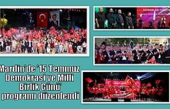 Mardin’de ’15 Temmuz Demokrasi ve Milli Birlik Günü’ programı düzenlendi