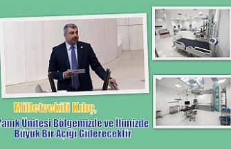 Milletvekili Kılıç, Yanık Ünitesi Bölgemizde ve İlimizde Büyük Bir Açığı Giderecektir