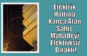 Elektrik Hattına Kanca Atan Şahıs Mahalleyi Elektriksiz Bıraktı!