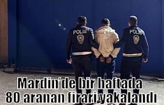 Mardin’de bir haftada 80 aranan firari yakalandı