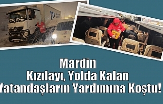 Mardin Kızılayı, Yolda Kalan Vatandaşların Yardımına Koştu!