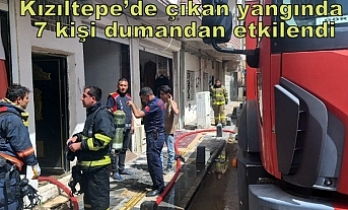 Kızıltepe’de çıkan yangında 7 kişi dumandan etkilendi