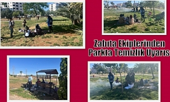 Zabıta Ekiplerinden Parkta Temizlik Uyarısı
