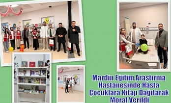 Mardin Eğitim Araştırma Hastanesinde Hasta Çocuklara Kitap Dağıtarak Moral Verildi