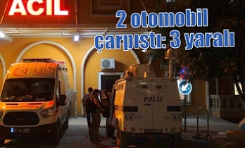 2 otomobil çarpıştı: 3 yaralı