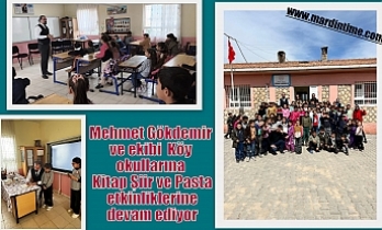 Mehmet Gökdemir ve ekibi Köy okullarna Kitap Şiir ve Pasta etkinliklerine devam ediyor