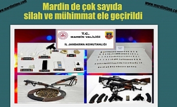 Mardin de çok sayıda silah ve mühimmat ele geçirildi