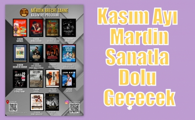 Kasım Ayı Mardin'de Sanatla Dolu Geçecek