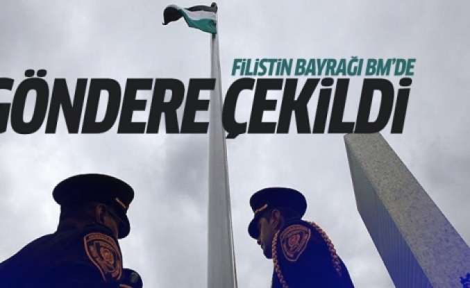 Filistin bayrağı BM'de göndere çekildi