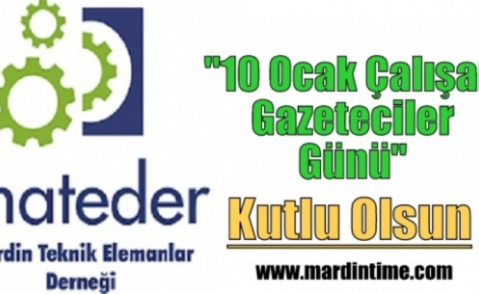 Mateder; “10 Ocak Çalışan Gazeteciler Günü Kutlu Olsun“