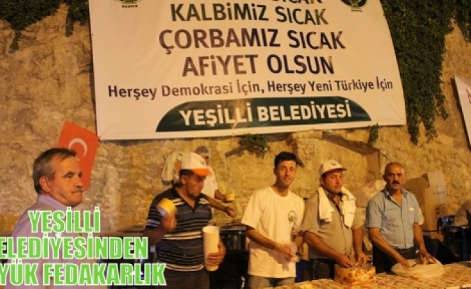 YEŞİLLİ BELEDİYESİNDEN BÜYÜK FEDAKARLIK