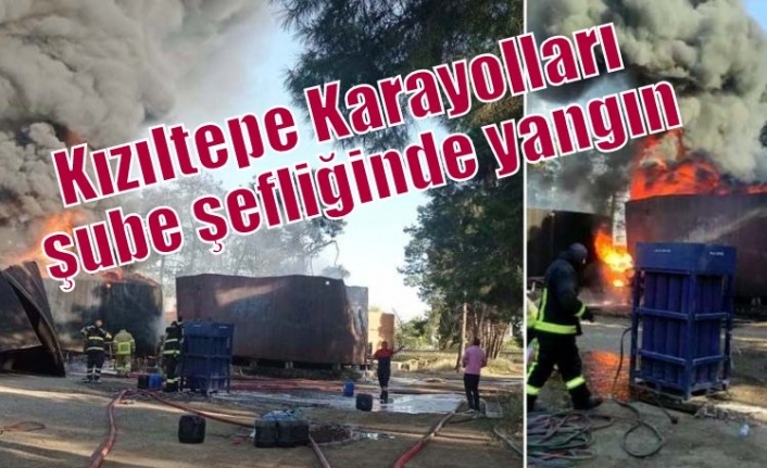 Kızıltepe Karayolları şube şefliğinde yangın