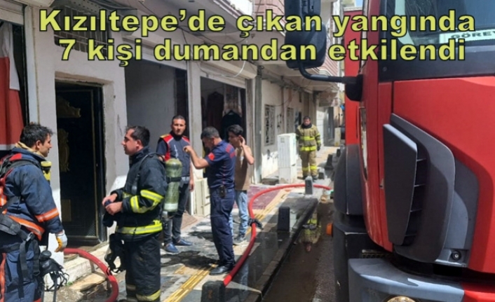 Kızıltepe’de çıkan yangında 7 kişi dumandan etkilendi