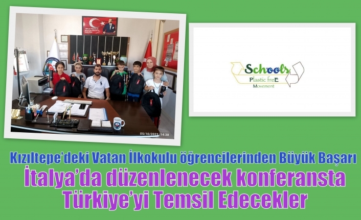 Kızıltepe’deki Vatan İlkokulu öğrencilerinden Büyük Başarı İtalya’da düzenlenecek konferansta Türkiye’yi Temsil Edecekler