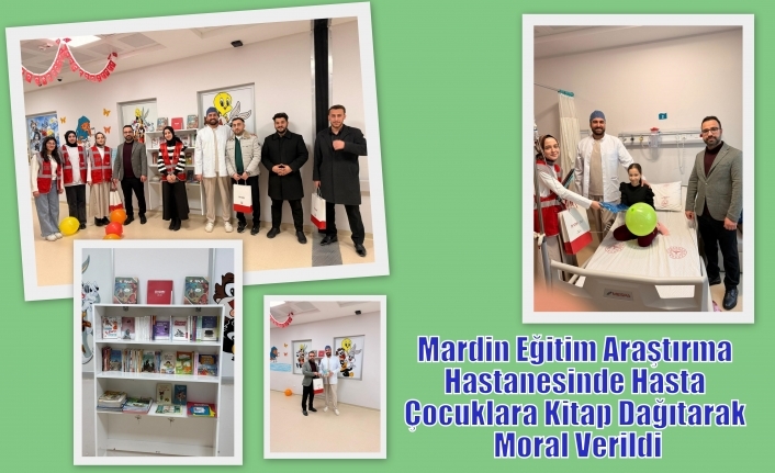 Mardin Eğitim Araştırma Hastanesinde Hasta Çocuklara Kitap Dağıtarak Moral Verildi