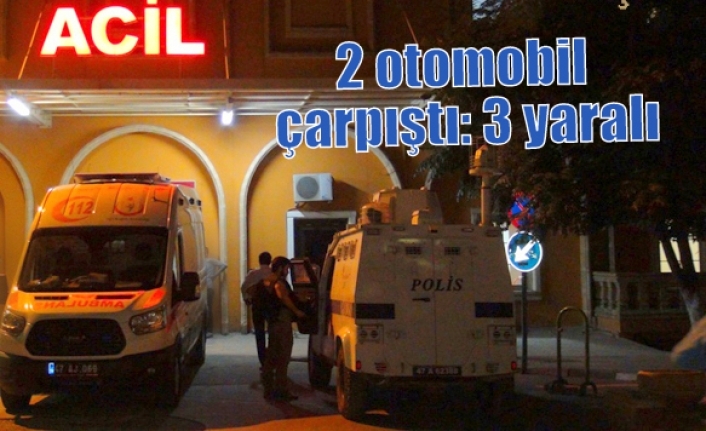 2 otomobil çarpıştı: 3 yaralı