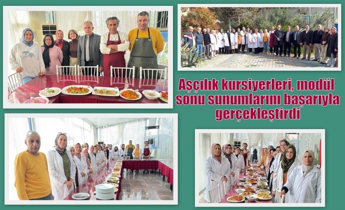 Aşçılık kursiyerleri, modül sonu sunumlarını başarıyla gerçekleştirdi