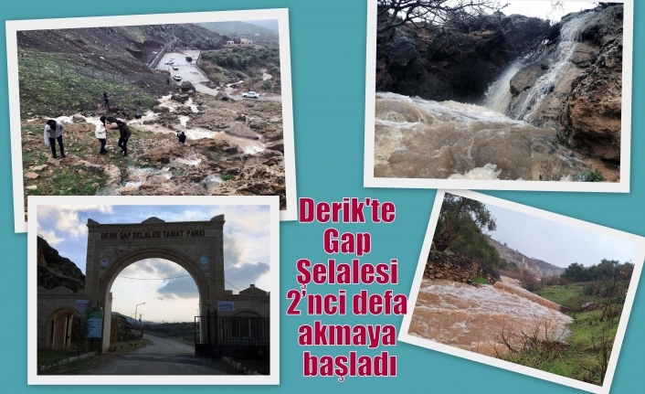 Derik'te Gap Şelalesi 2’nci defa akmaya başladı