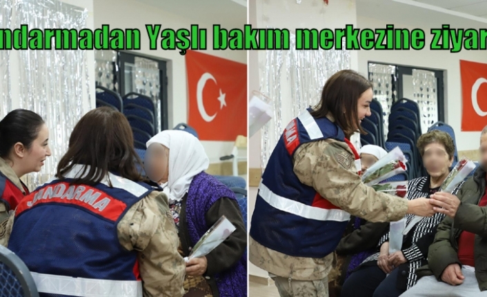 Jandarmadan Yaşlı bakım merkezine ziyaret