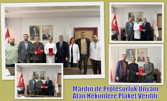 Mardin’de Profesörlük Ünvanı Alan Hekimlere Plaket Verildi